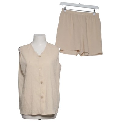 Set, Größe: L, Polyester, Beige, Einfarbig #AuU