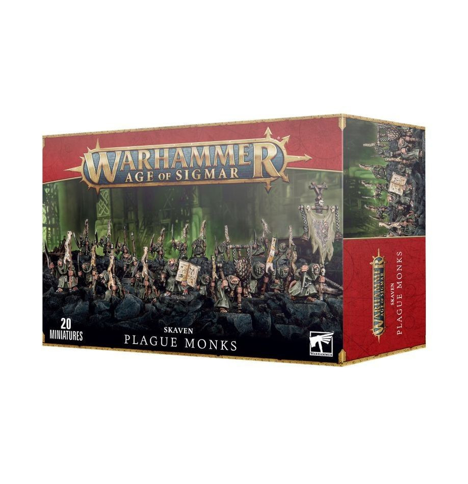 PLAGUE MONKS set di 20 miniature SKAVEN warhammer AGE OF SIGMAR età 12+
