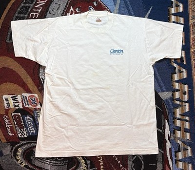 Vintage Claritin Shirt 90s Allergy Medicine Advertising Pharma FOTL Men s XL