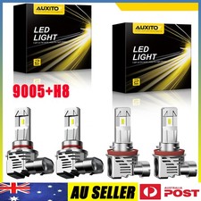 4x H8/H11/H9 9005 HB3 Bulbs LED Headlight High Replace Beam White 60W 15000LM