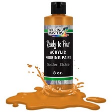 Pouring Masters Golden Ochre 8-Ounce Bottle Water-Based Acrylic Pouring Paint
