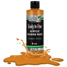 Pouring Masters Golden Ochre 8-Ounce Bottle Water-Based Acrylic Pouring Paint