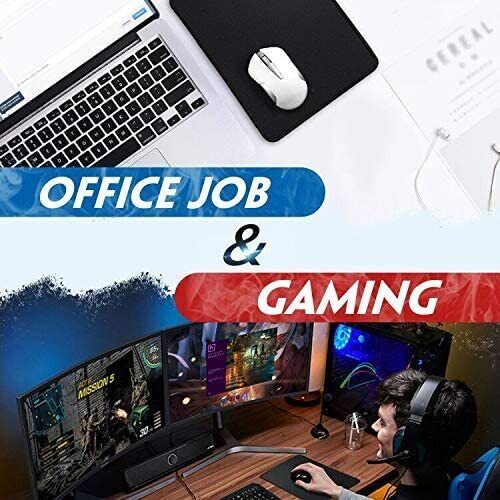 8,7x11 Mauspad genähte Kanten rutschfest wasserdicht Gaming Mousepad dick schwarz - Bild 16 von 37
