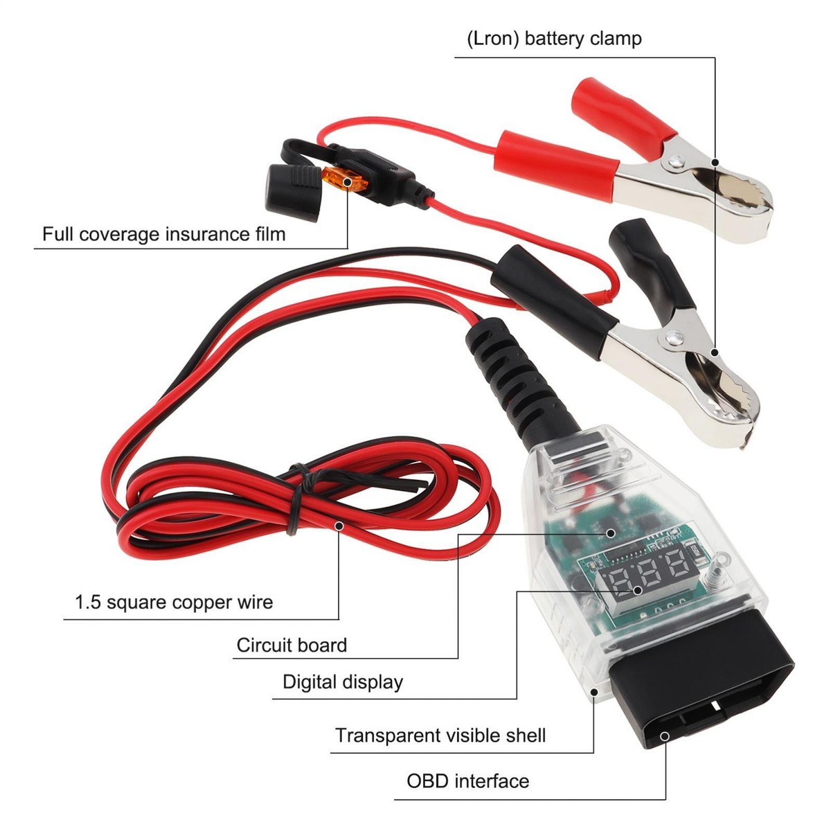 OBD2 Memory Saver Tool - Dual Display Battery Replacement Protector For Car Computer Settings