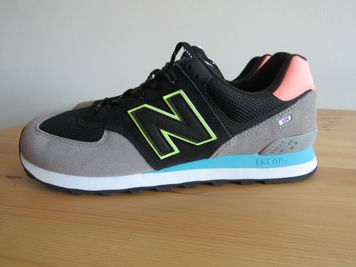 New Balance 574 Black Blue Pink Blue 