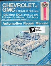 Chevrolet and GMC S-10 S-15 Pick-Up 1982 - 1994 Including S-10 Blazer MN1192