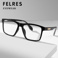 Men TR90 Square Anti Blue Light Eyeglasses Clear Lens Fashion Full Frame Glasses