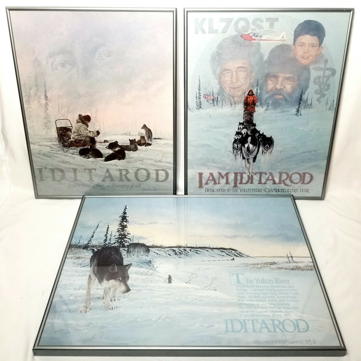 Iditarod Art Print Jon Van Zyle Signed Yukon River Dog Sled
