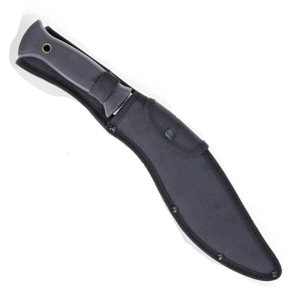 Kukri knife Stainless Steel Blade Rubber Handle Nylon Belt Sheath eBay