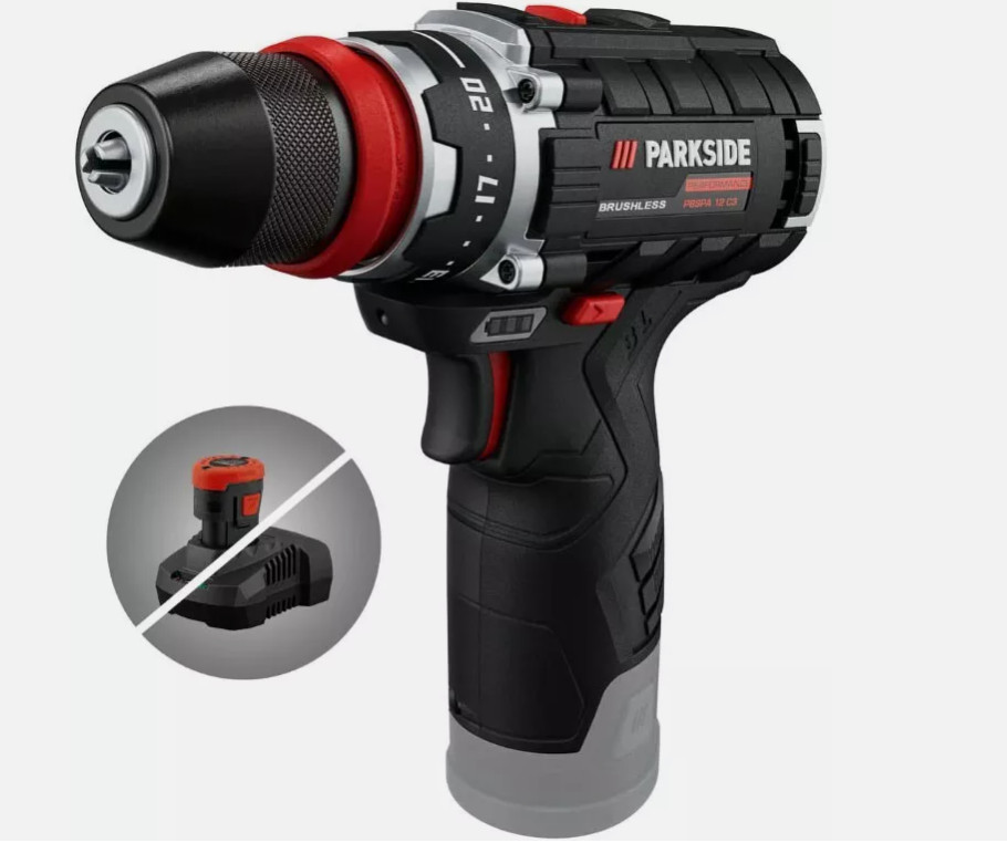 Avvitatore 12V Parkside Performance Brushless PBSPA 12 - Kit Professionale