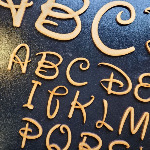 Wooden Letters Waltograph Font MDF 1060cm Decoration Scrapbook