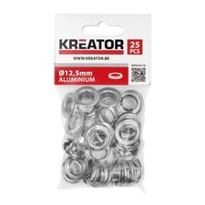 Spare eyelets pack 25 pair 12.5mm aluminium, fit Kreator KRT616109 eyelet tool