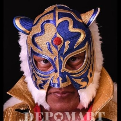 Tiger Mask ZERO1 NJPW 50th Anniversary ''Yagiri Red Lamp'' Blue x Gold Model m113