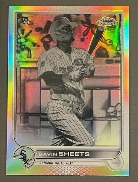 2022 Topps Chrome Gavin Sheets RC Negative Refractor Rookie #146 White Sox SP