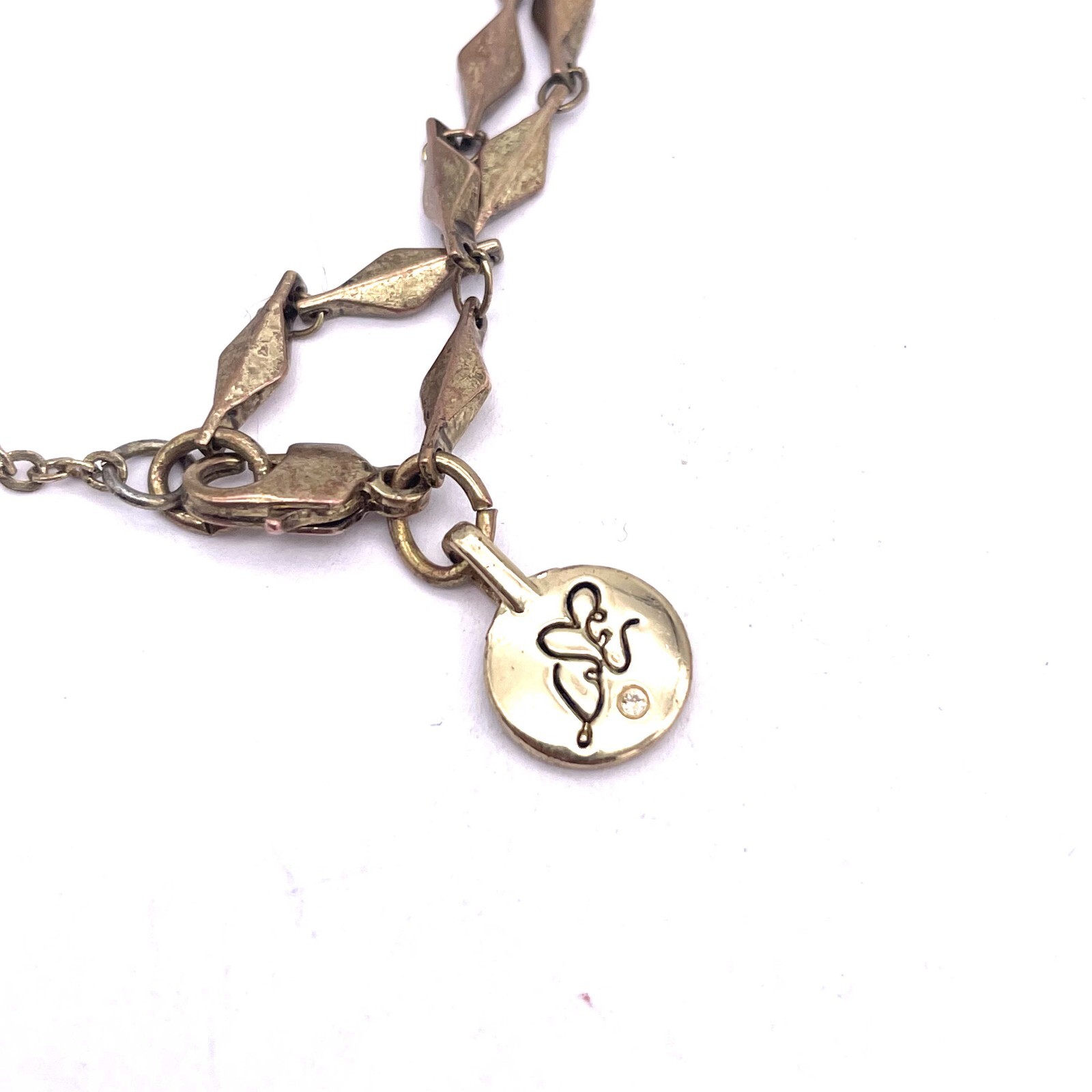 Rainbow Rectangle Gemstone Pendant Chain Necklace… - image 7