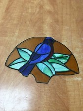 Stained Glass Sun Catcher Blue Bird Window Lead 8" x 11"