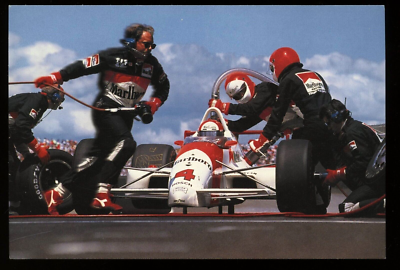 Rick Mears Pit Stop 1992 Indianapolis Indy 500 Marlboro Racing Tobacco  Postcard