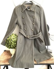 Oasis Wool Cashmere Blend Coat Jacket Women’s Military Inspired Size L Nwt