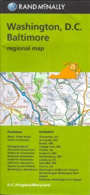 Washington DC - Baltimore (Maryland) Regional Map, by Rand McNally