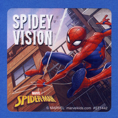 10 Spider-Man Spidey Vision Large Stickers - Party Favors - Rewards - Marvel