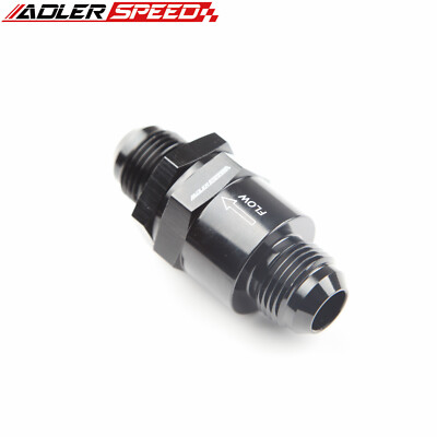 US SHIP 10AN AN-10 Non Return Fuel One Way Check Valve Fitting Adapter Black