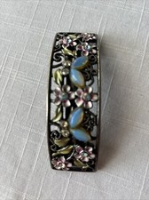 Floral Crystal Hair Clip Barrette Opal Style Stones Rhinestones Bride Prom