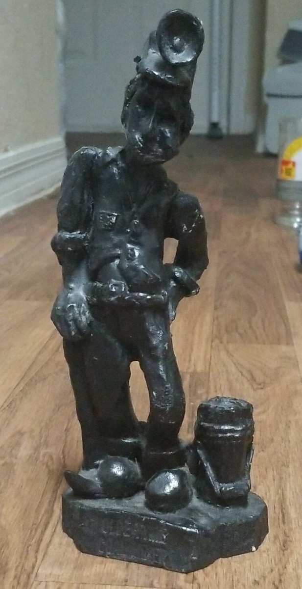 Hand Crafted Statue of a Coal Miner Made From Pennsylvania
