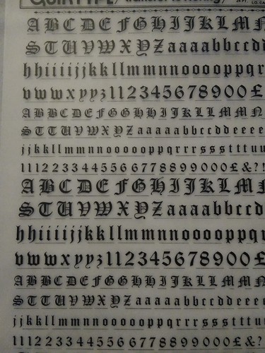 QuickType/Transfer Schriftzug Altes Englisch 24 Pt. Kappen Low Case Menge 3 Blatt - Bild 8 von 13