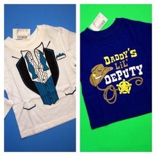 NEW Dad Deputy Tuxedo Boys Graphic Shirts 6-9 12 18 24 Months 2T 3T 4T Gift 