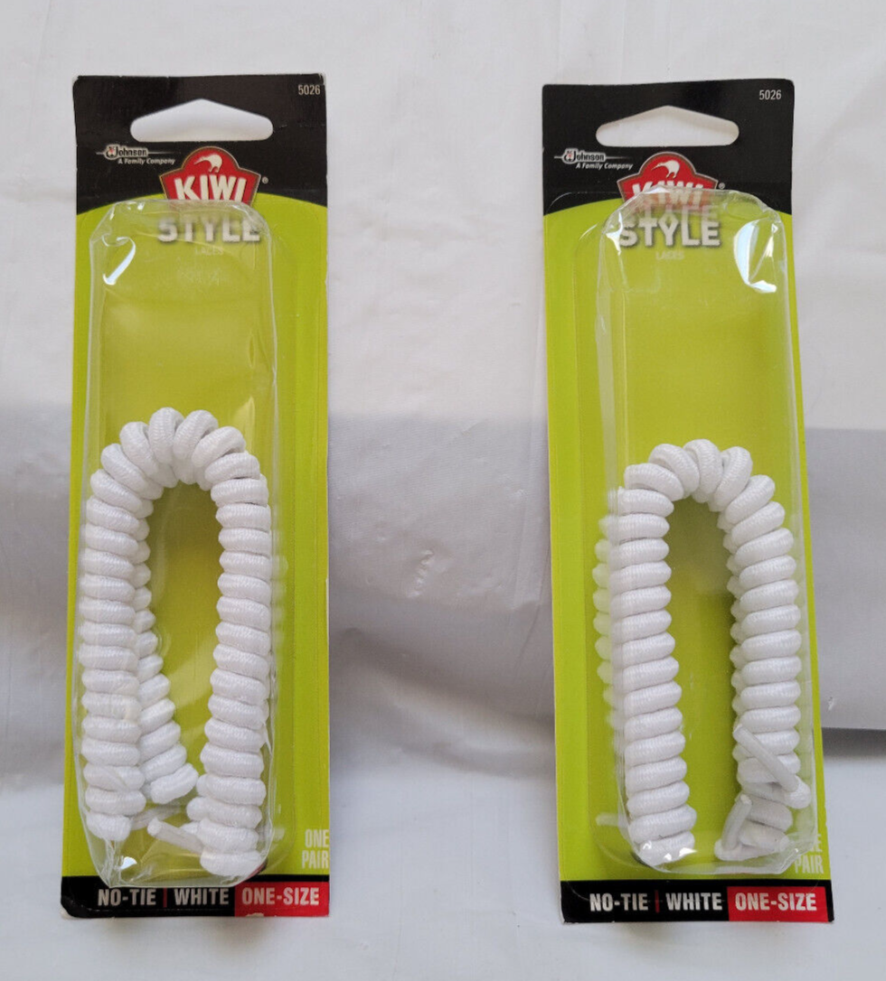 Lot of 2 KIWI Style Shoe Laces No Tie White Item 5026 31600666396 eBay