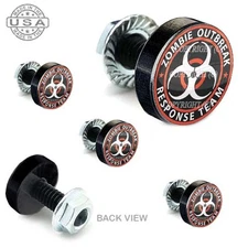 5 Black Aluminum Motorcycle Windshield Bolt Kit -  ZOMBIE OUTBREAK - 048