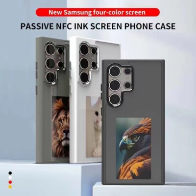 Smart NFC E-ink Screen DIY Images Back Case For Samsung S25 S24