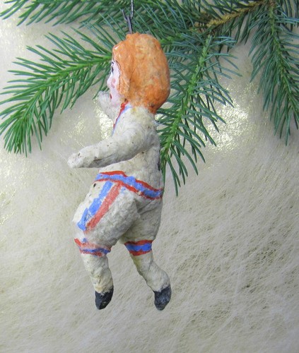 🎄Ornement ancien en coton filé de Noël,Garçon,fabriqué en URSS 🎄#1110245 - Picture 3 of 9