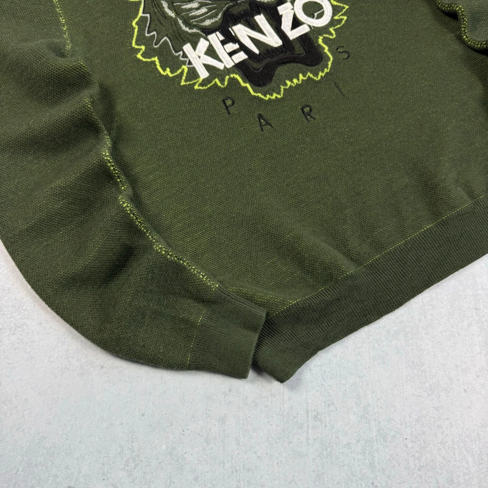 MAGLIONE MAGLIONE KENZO PARIS RICAMATO TESTA DI TIGRE TAGLIA ADULTO MEDIA