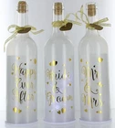 LED Light Up Firefly White & Gold Wedding Bottles Gift Choice of 3 Designs
