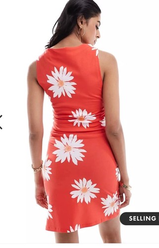 ASOS NWT Daisy Dress Body Con Rouched Waist Size 8 - Picture 2 of 4