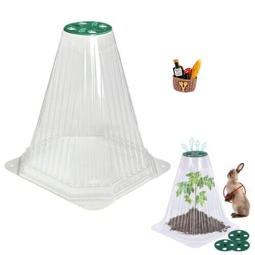 Garden Cloches for Plants,Clear Bell Covers Reusable Plant Protector wit