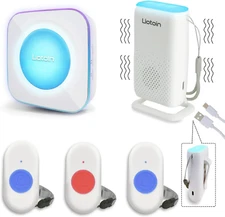 Wireless Caregiver Pager Call Button Alert Button Call Bell for Elderly Patients