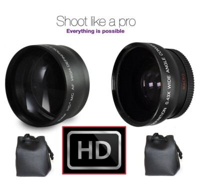 HD Telephoto & Wide Angle Lens for Sony Alpha A5000 A5100 ILCE-5000 ILCE-5100