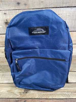 Trailmaker Backpack Lightweight Tote Standard 15  Knapsack Blue Black School Bag