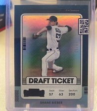 2021 Panini Contenders Draft Ticket Purple /99 Shane Bieber #20