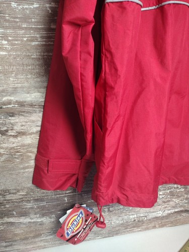 NWT Sony Music Nylon Full Zip Jacket DICKIES VINTAGE USA Made RED Size M NOS - Picture 10 of 14