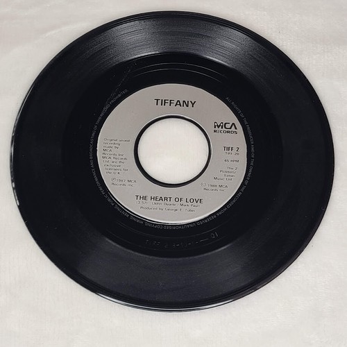 Tiffany Could've Been / The Heart Of Love 45 RPM Vinyl 1988 UK Silver Injection - Picture 8 of 9