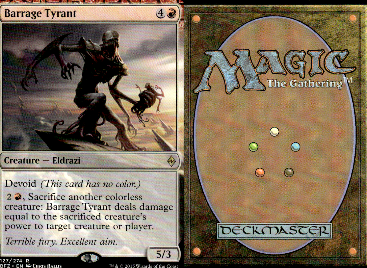 Barrage Tyrant 2x FOIL BFZ MTG Battle for Zendikar Rare MINT red Barrage Tyrant 2x FOIL BFZ MTG Battle for Zendikar Rare MINT red