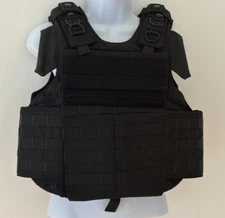 SECOND CHANCE Women Tactical MKII Plate Rack Armor Carrier Small Black Molle