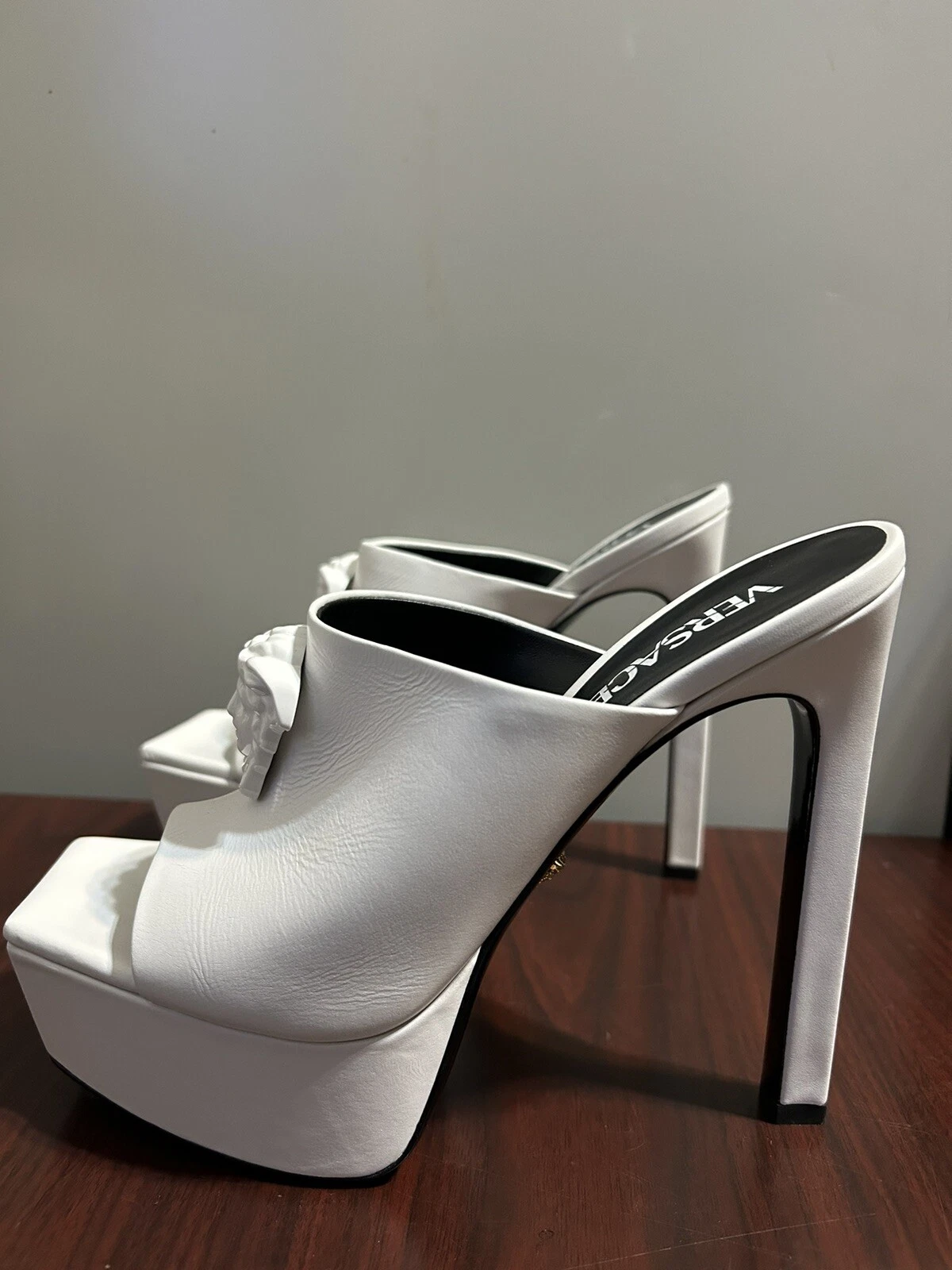 Versace decolte bianche Medusa platform EU39 US9