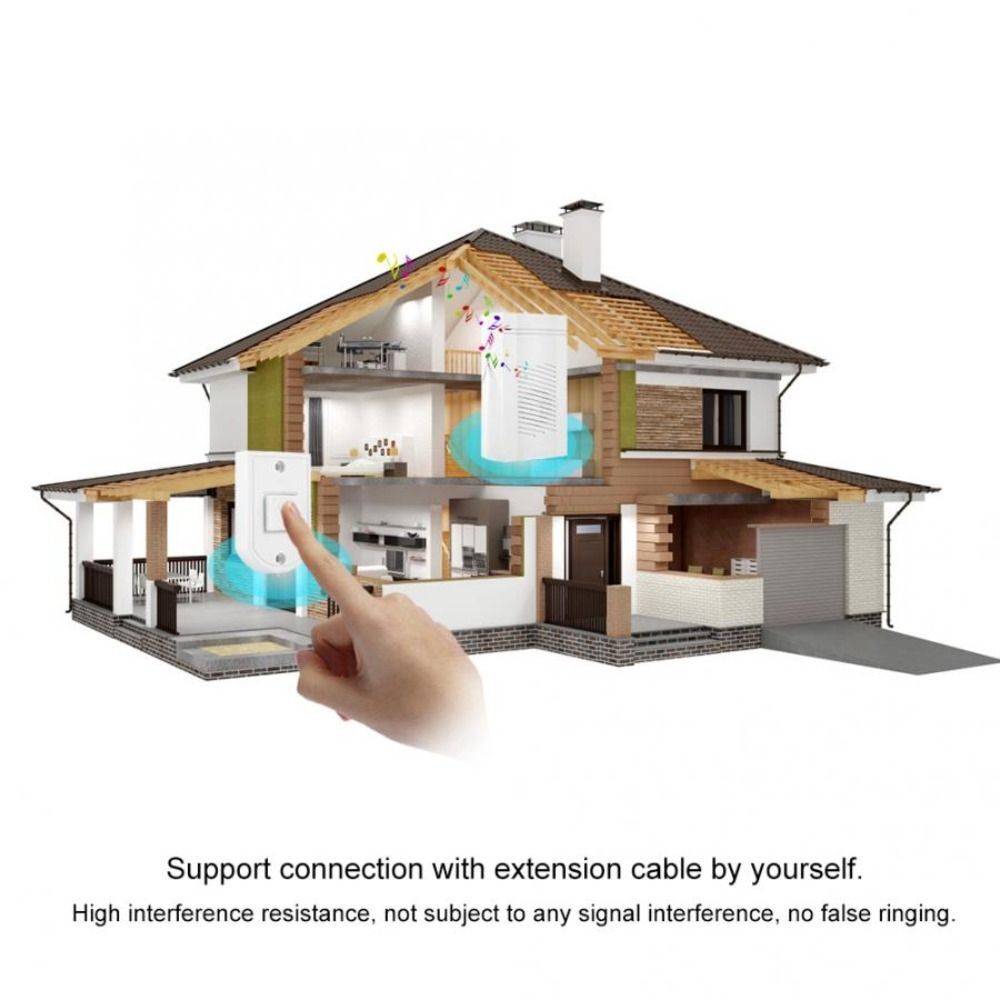 Guest with Line Doorbell Call Door Bell Electronic Wired