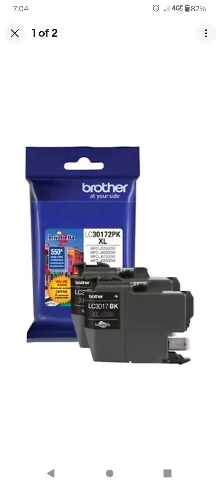 Printer LC30172PK High Yield XL Black Ink Cartridge-2 Pack-image