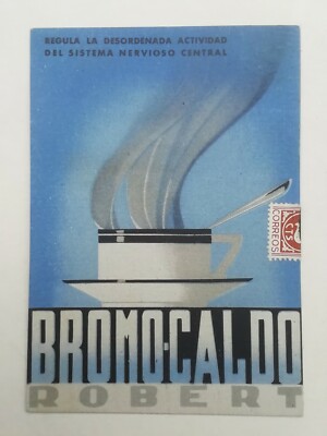 ADVERTISING POSTCARD BROMINE HOT ROBERT BARCELONA SPAIN POSTCARD