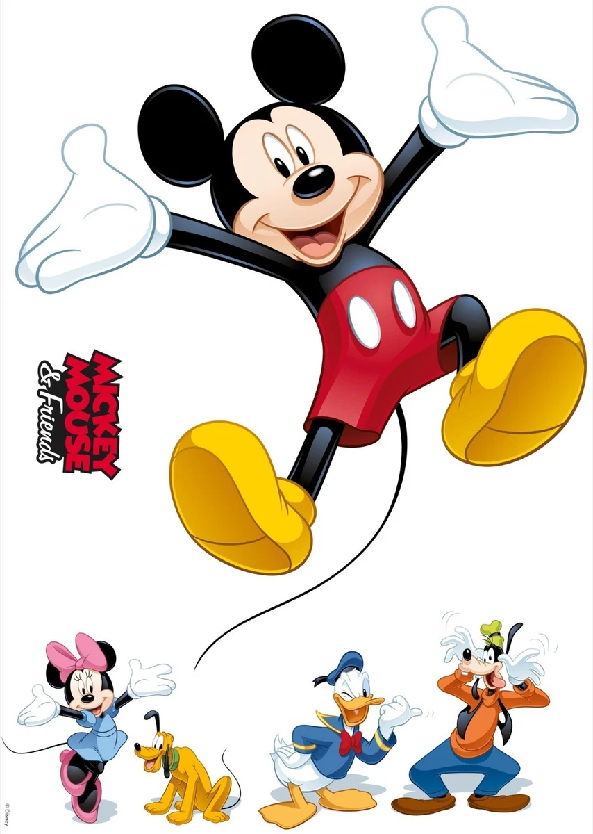 Set De Pegatinas Pared Disney Mickey Minnie Donald Grandes Autoadhesivas